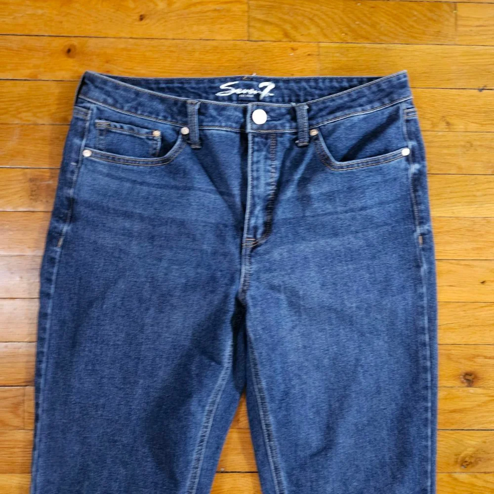 Seven7 Women's Slim Straight Jeans Blue Size 10